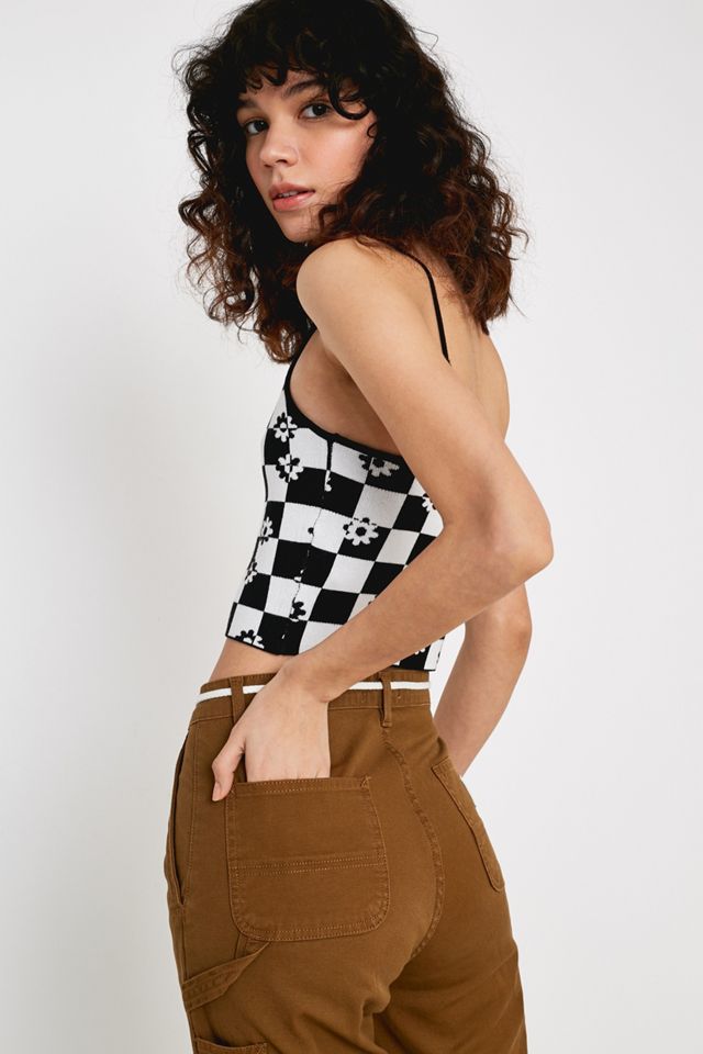 UO Rosita Daisy Knit Cropped Vest #1