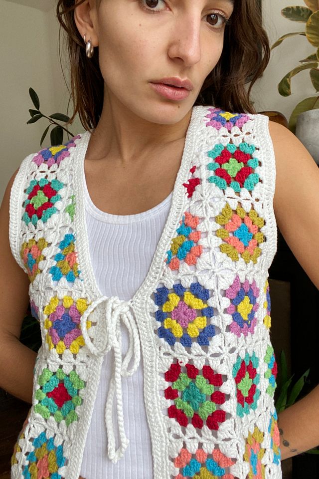 UO Crocheted Tie-Front Waistcoat #2