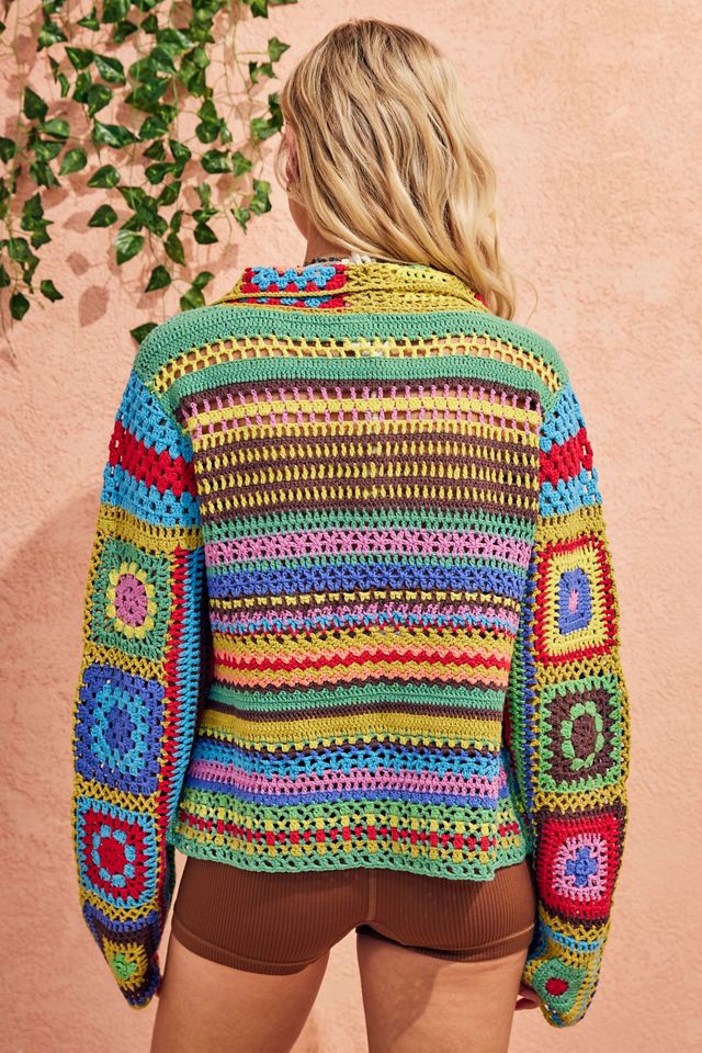 UO Hand-Crocheted Zip-Through Cardigan #2