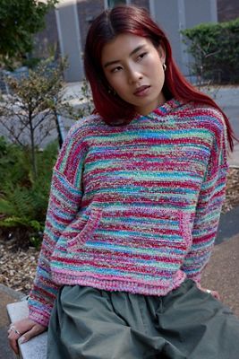 UO Spacedye Boucle Hoodie