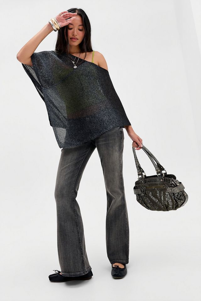 UO Pailletten Spacedye Strick-Cape #1