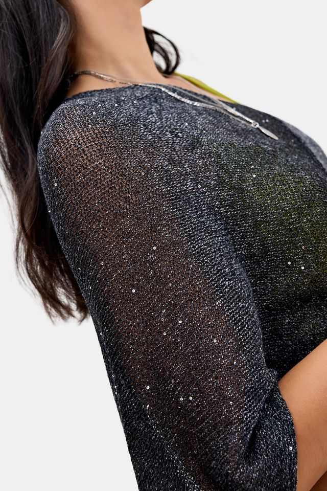 UO Pailletten Spacedye Strick-Cape #2