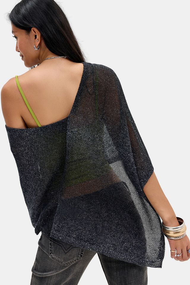 UO Pailletten Spacedye Strick-Cape #3
