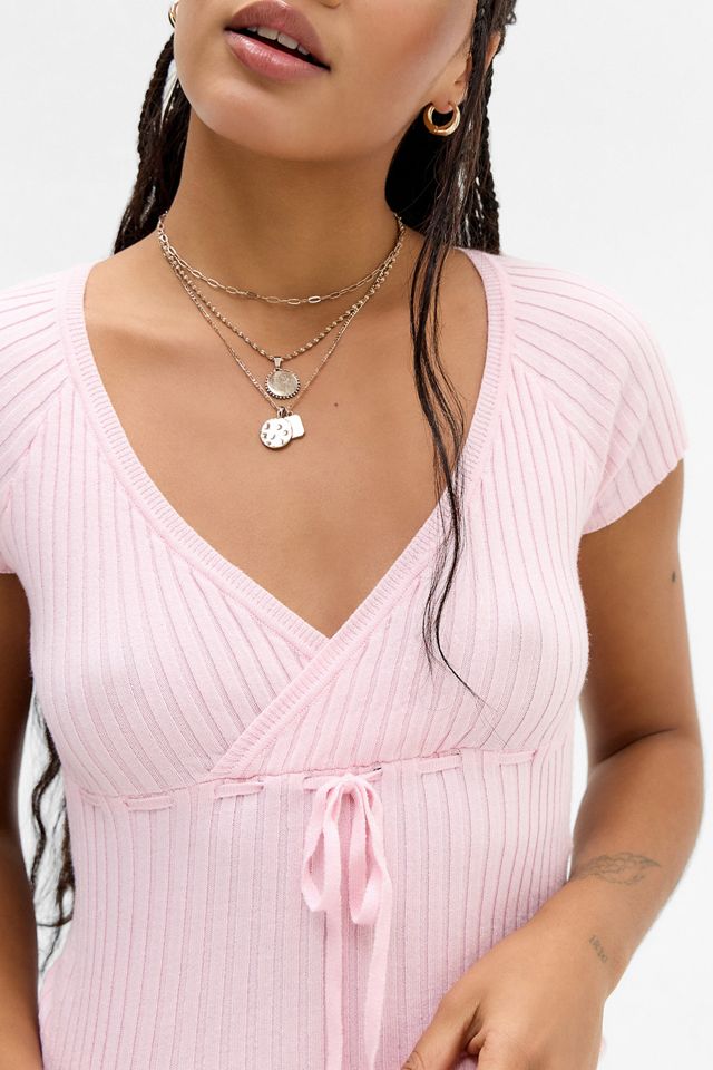 UO Surplice Short Sleeve Top #1