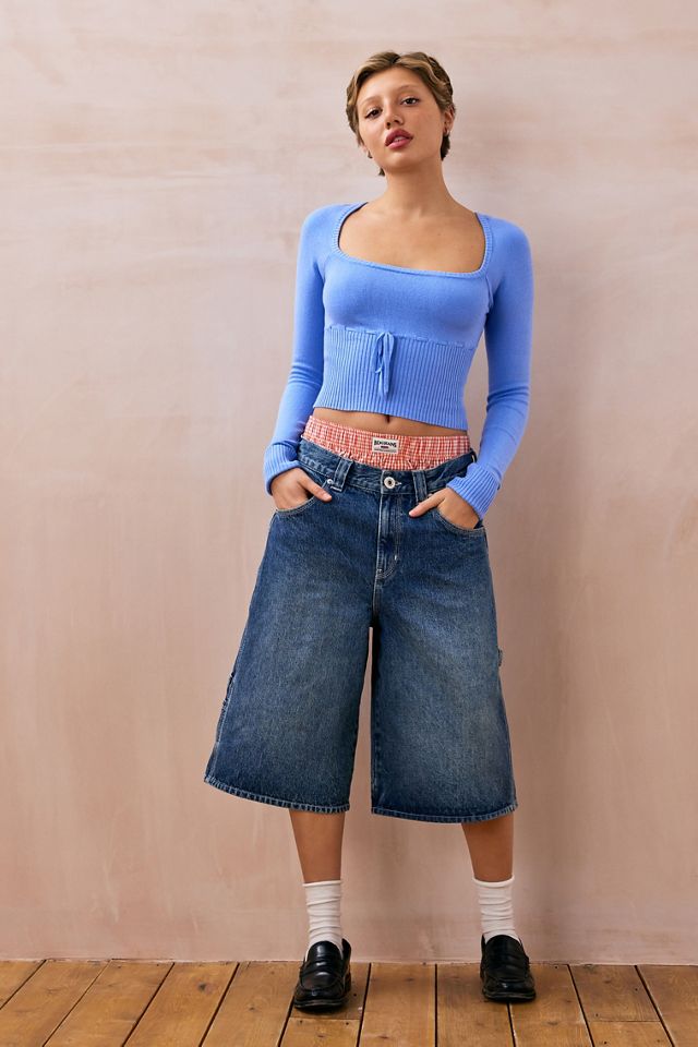 UO Edison Long-Sleeved Ribbon-Tie Top #1