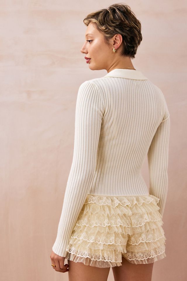 UO Ribbed Polo Cardigan #3