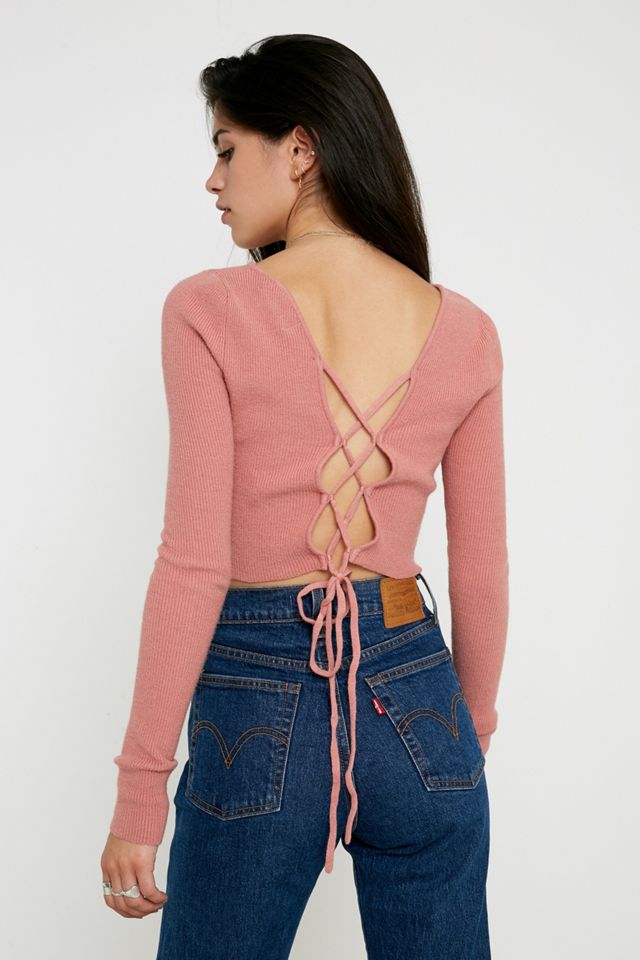 UO - Pull court Rome à lacer dans le dos #1