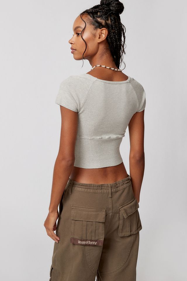 UO Edison Babydoll Knitted Top #3