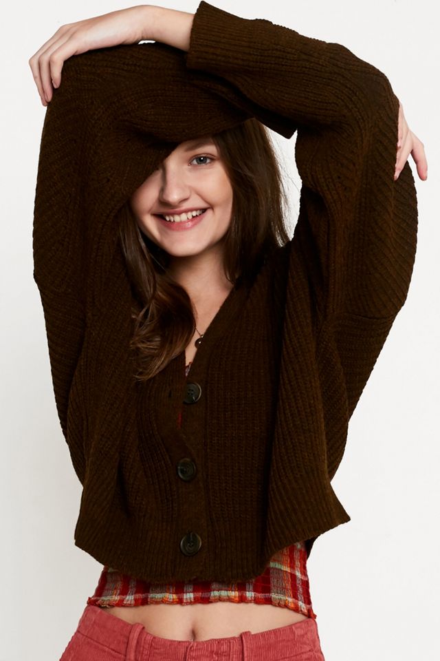 UO Cropped Button-Through Cardigan #1