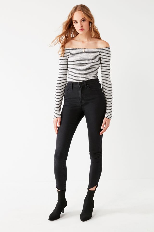UO - Pull rayé Shilo à épaules dégagées #1