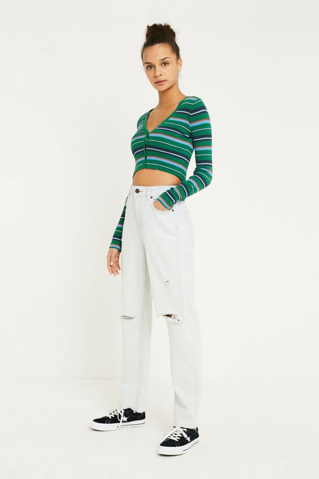 UO Rainbow Stripe Crop Cardigan #2