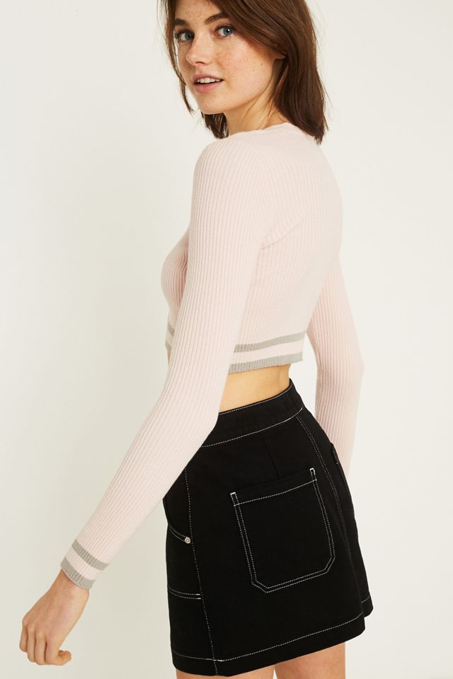 UO Pink Cropped Cardigan #4