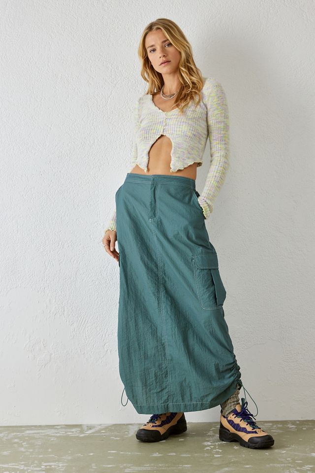 UO Split Hem Fluffy Space-Dye Knit Crop Top #1