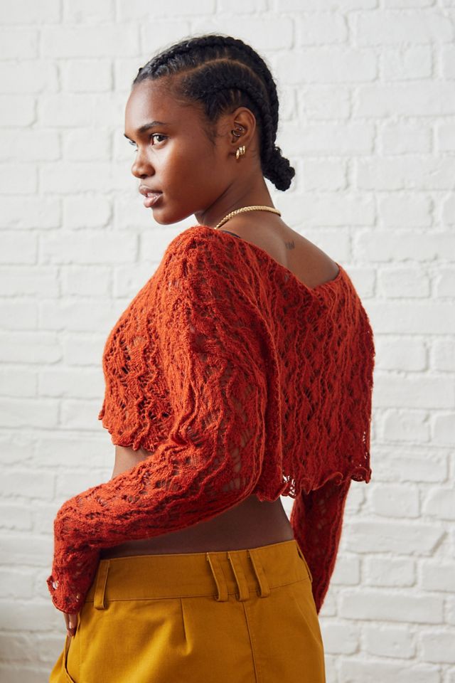 UO Kurzer Spitzen-Pullover #2
