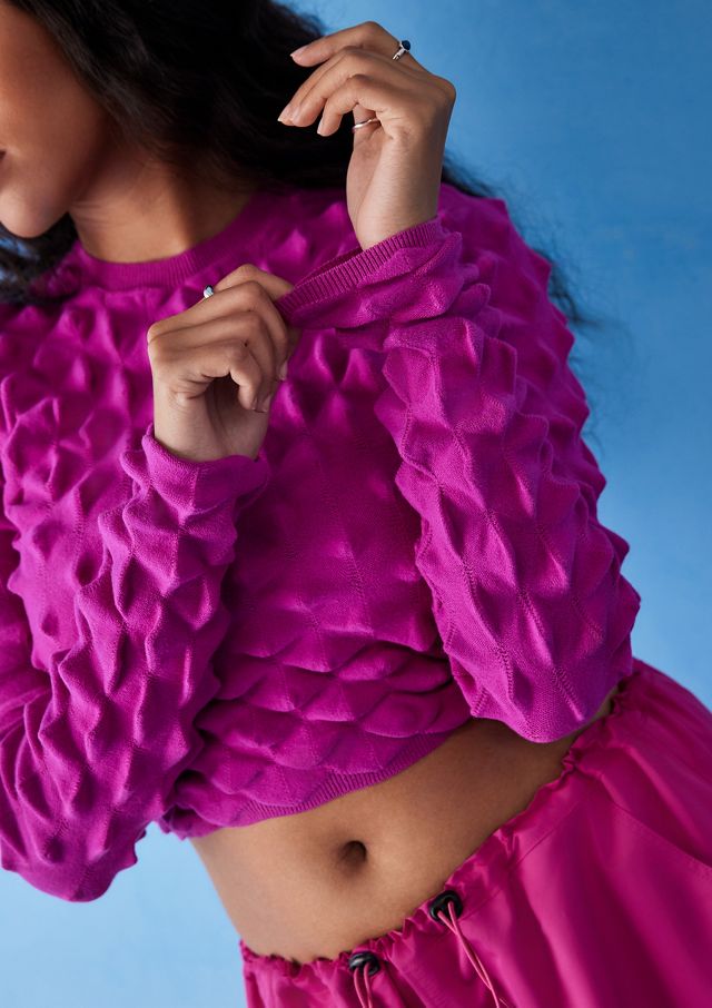 UO Crop Top testurizzato appuntito #1