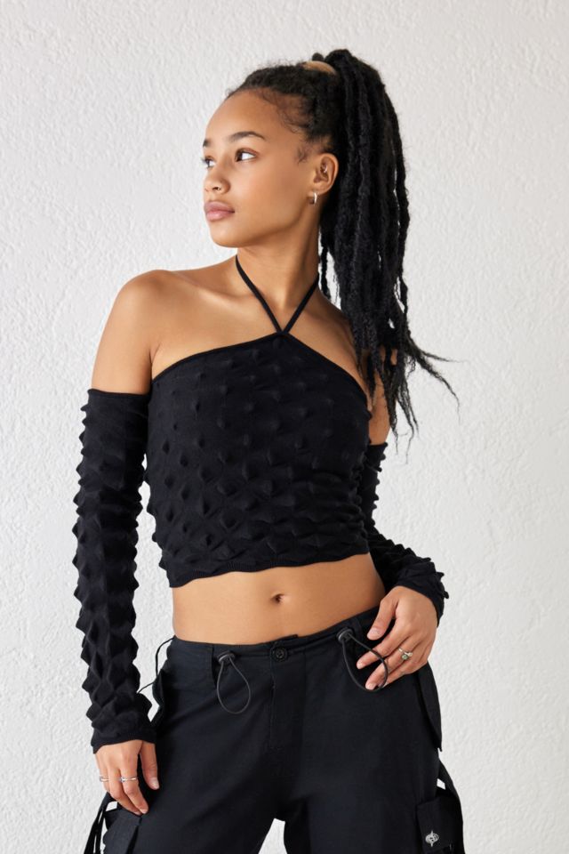 UO Spiky Textured Halterneck Top | Urban Outfitters UK