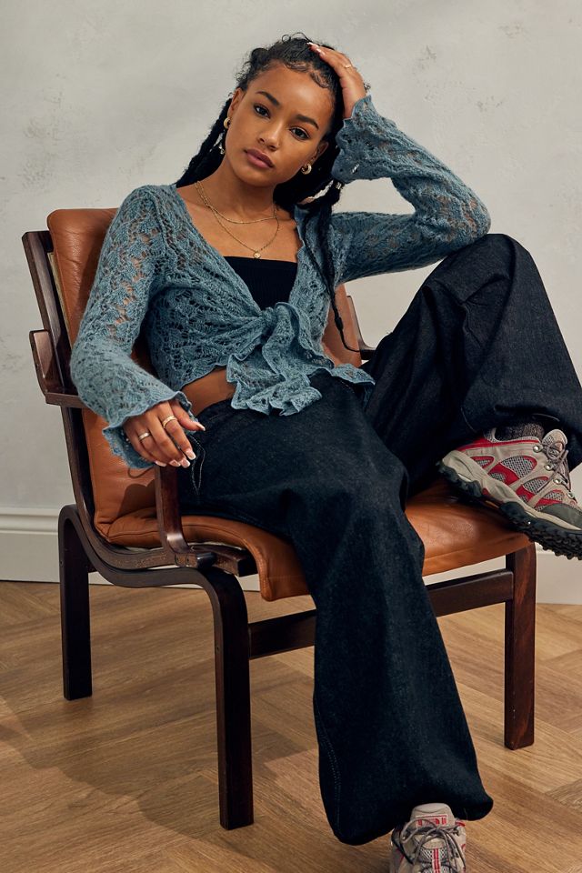UO Cobweb Maglia Tie-Top Frontale #3