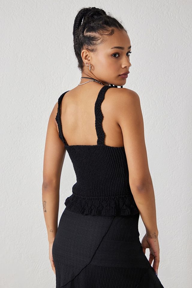 UO Carmella Ruffle Knit Tank Top #3