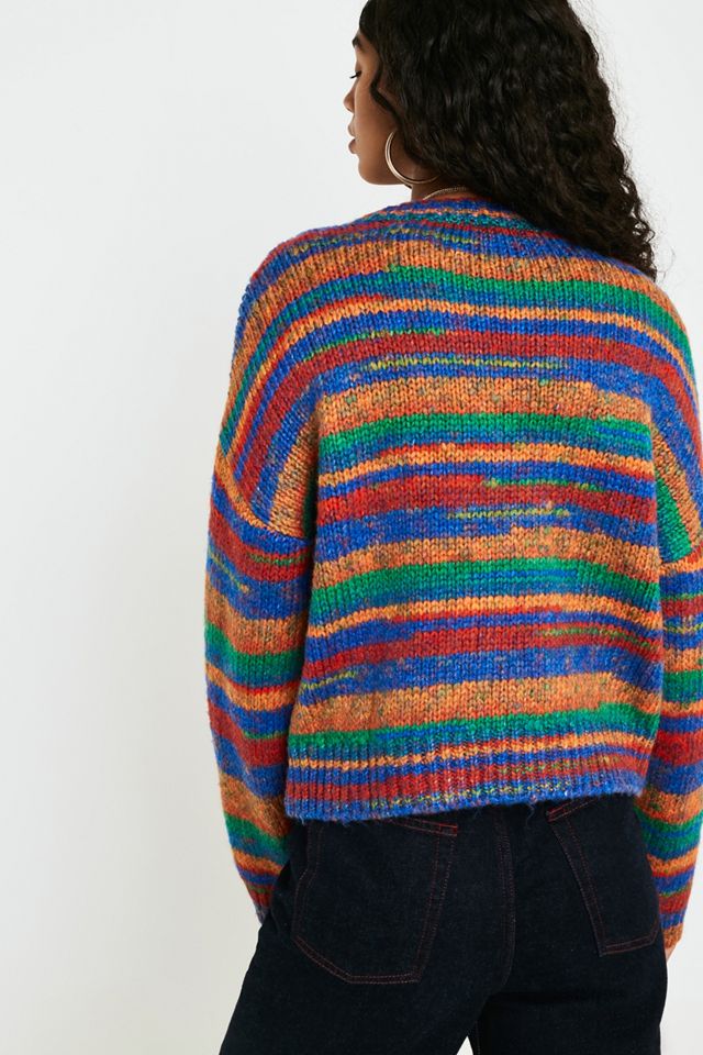 UO '90s Rainbow Stripe Spacedye Jumper #5