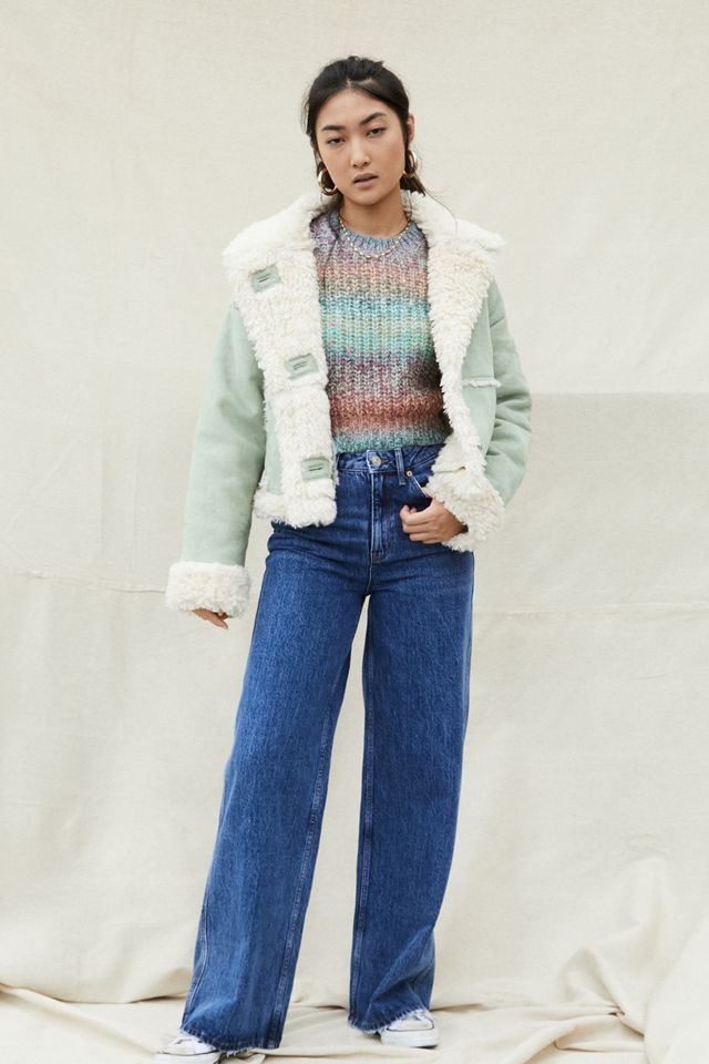 UO Ombre Mint & Brown Jumper #1