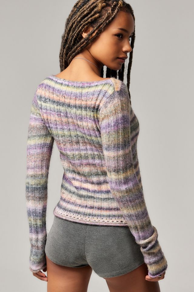 BDG Space-Dye Ribbed Knit Top #3