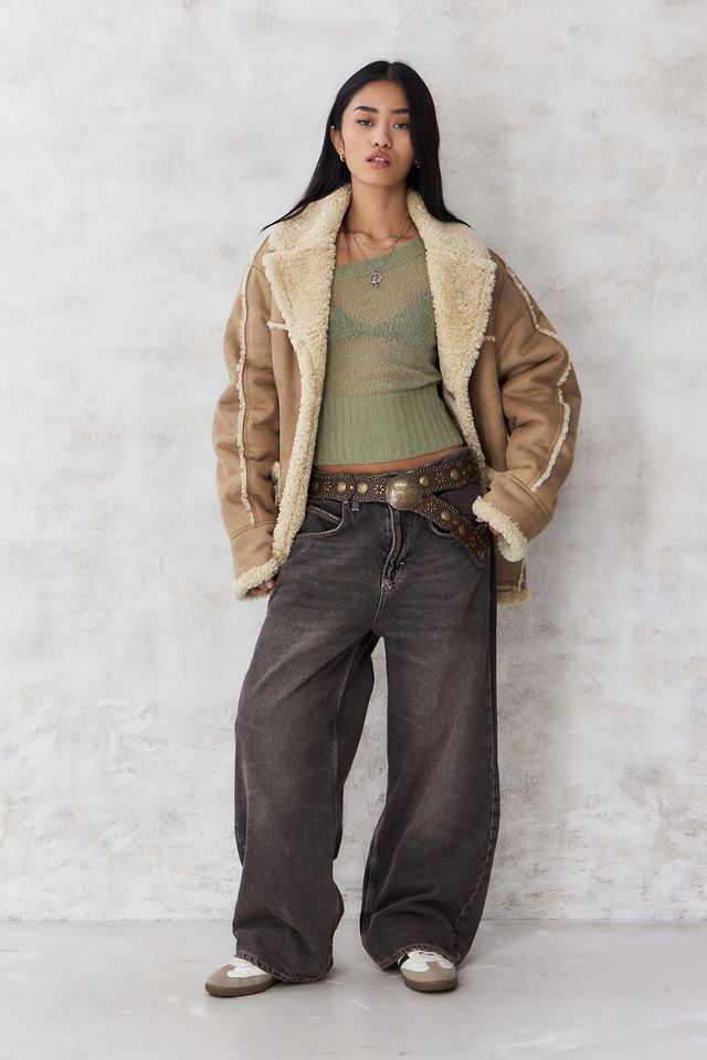 UO Asymmetrical Sheer Fine Knit Top #2