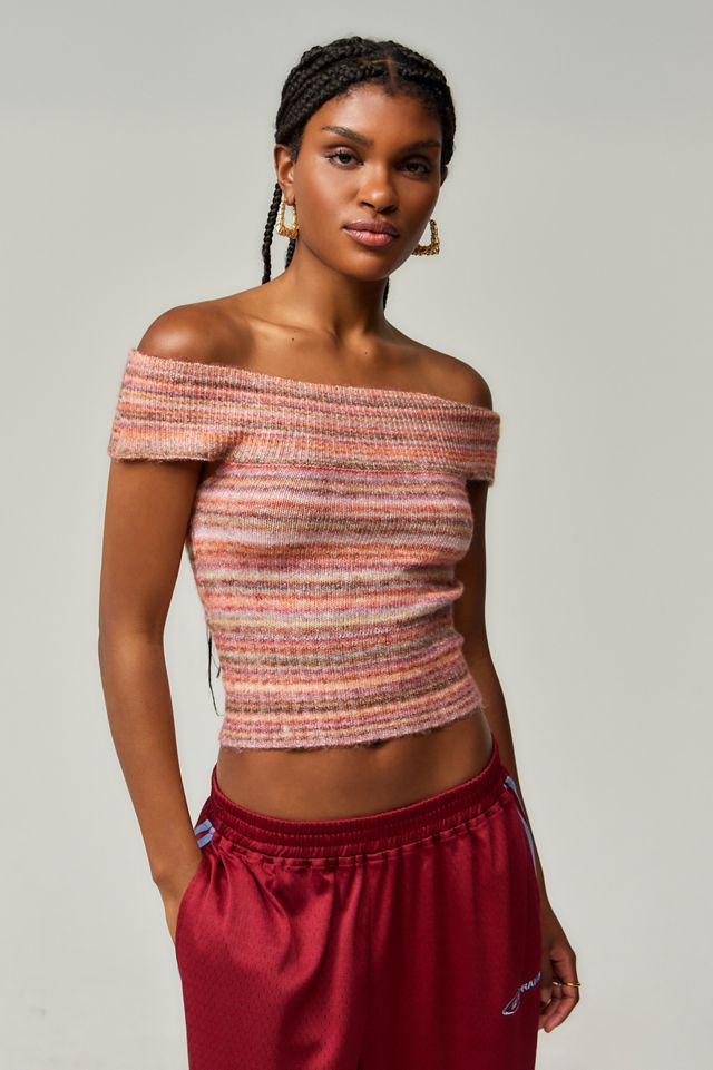 UO Space-Dye Off-The-Shoulder Top #1