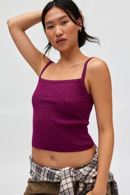 BDG Pamela Cable Knit Sweater Cami