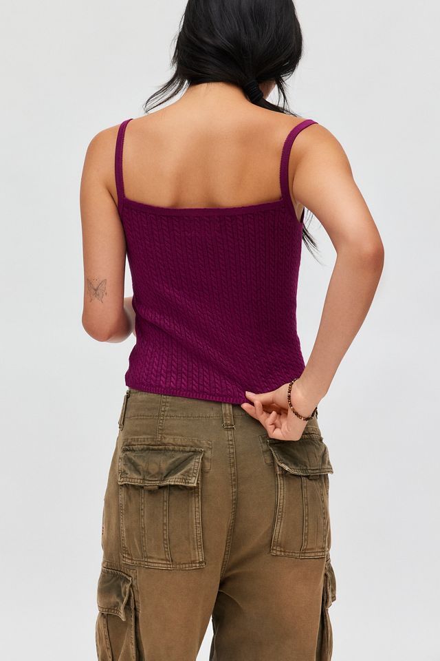 BDG Pamela Cable Knit Sweater Cami #3