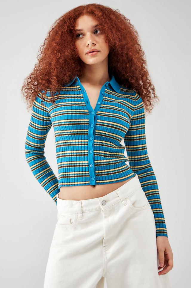 BDG Denver Stripe Polo Cardigan #1