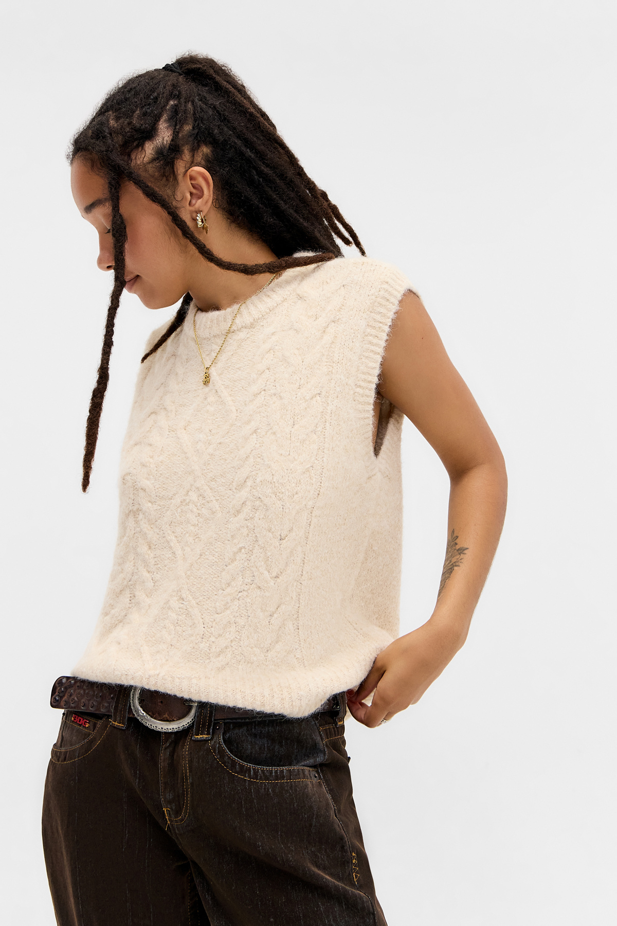 BDG Cable Knit Tank