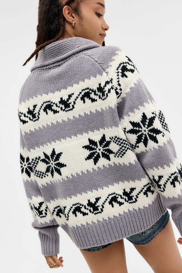 Cardigan Bomber à motif Fairisle BDG #4