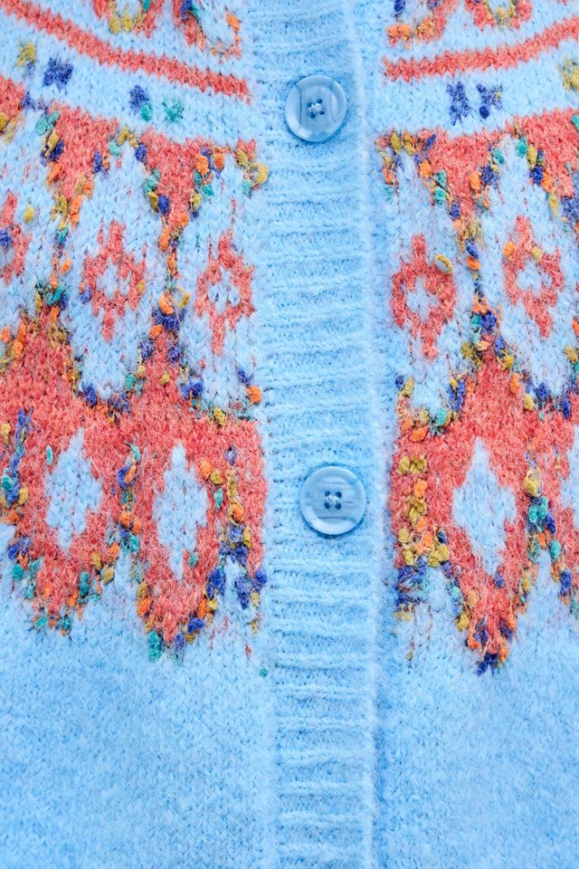 Cardigan Kimchi Blue Confetti Fairisle #3