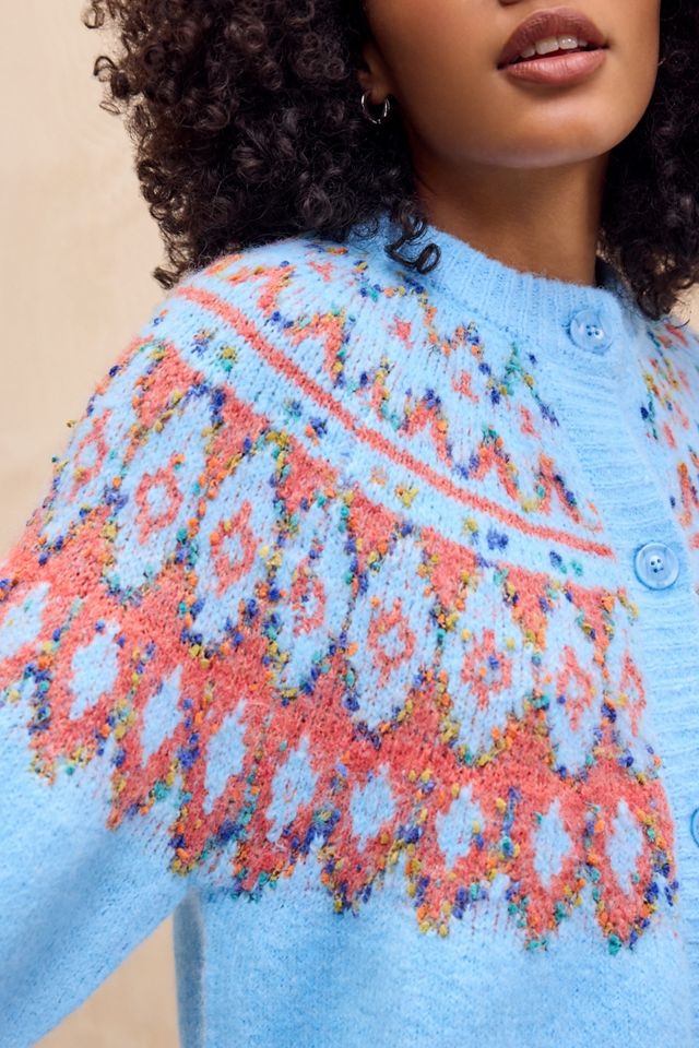 Cardigan Kimchi Blue Confetti Fairisle #1