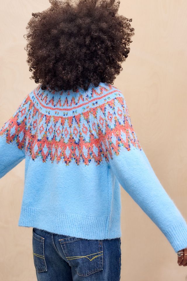 Cardigan Kimchi Blue Confetti Fairisle #4
