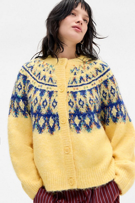 Cardigan Fairisle Confetti en taille: XS - Kimchi Blue - Modalova