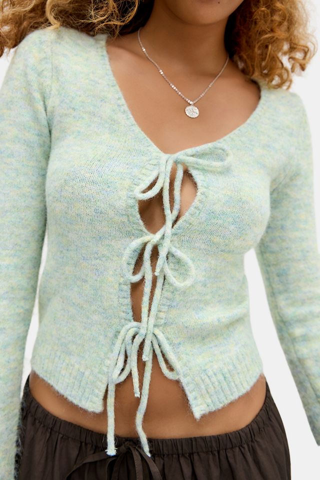 UO Strickjacke mit Schleife vorne #1