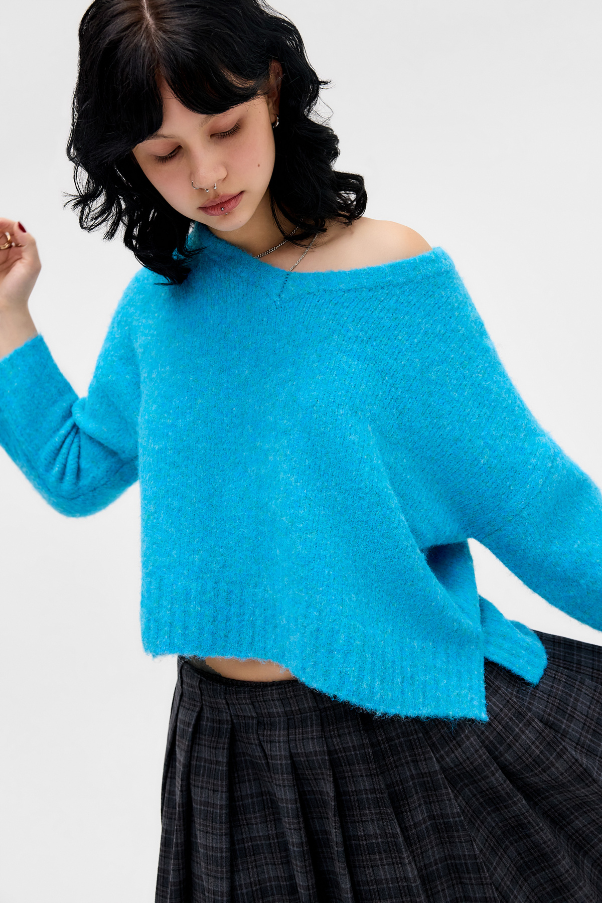 iets frans.. Champagne High V-Neck Jumper