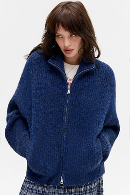UO Finn Funnel Neck Zip-Through Cardigan Product Page
