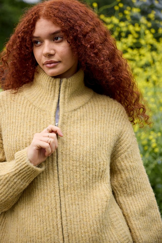 UO Finn Funnel Neck Zip-Through Cardigan #3