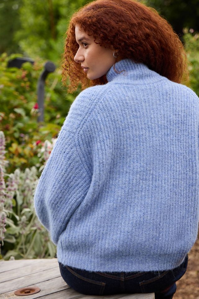 UO Finn Funnel Neck Zip-Through Cardigan