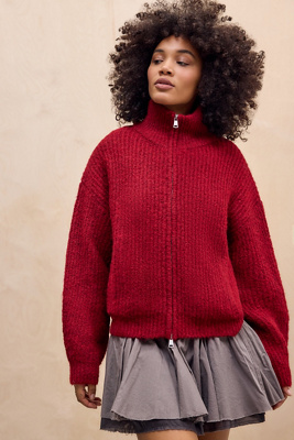 UO Finn Funnel Neck Zip-Through Cardigan Product Page