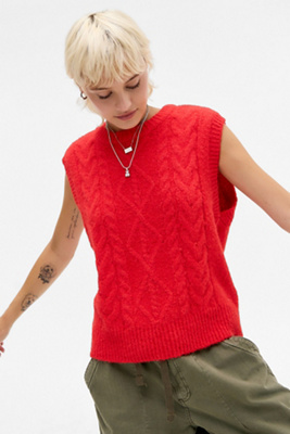 Débardeur en maille torsadée UO par en taille: XS - Urban Outfitters - Modalova