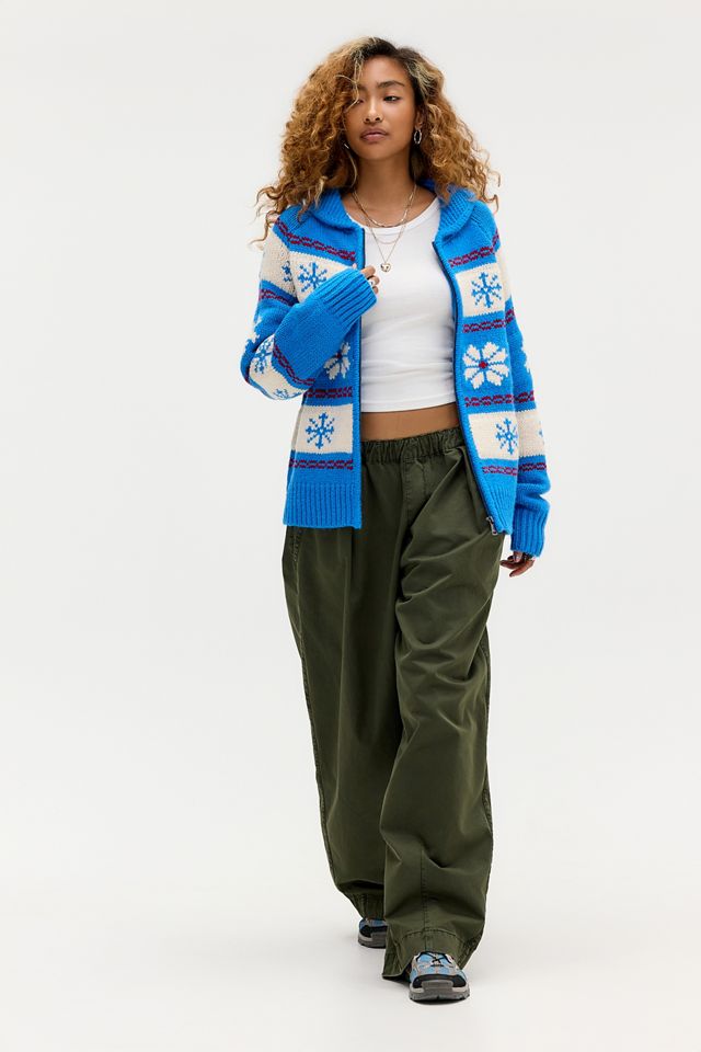 Chaqueta Bomber de Punto con Estampado Fairisle Kimchi Blue #1