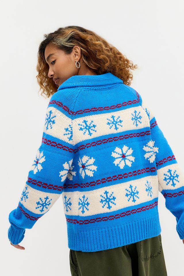 Chaqueta Bomber de Punto con Estampado Fairisle Kimchi Blue #3