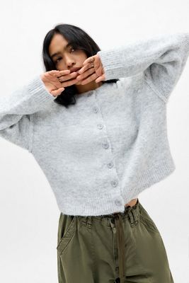 UO Finn Funnel Neck Zip-Through Cardigan