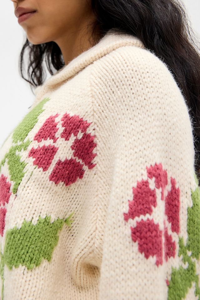Bomber de Punto con Estampado Floral Kimchi Blue #3