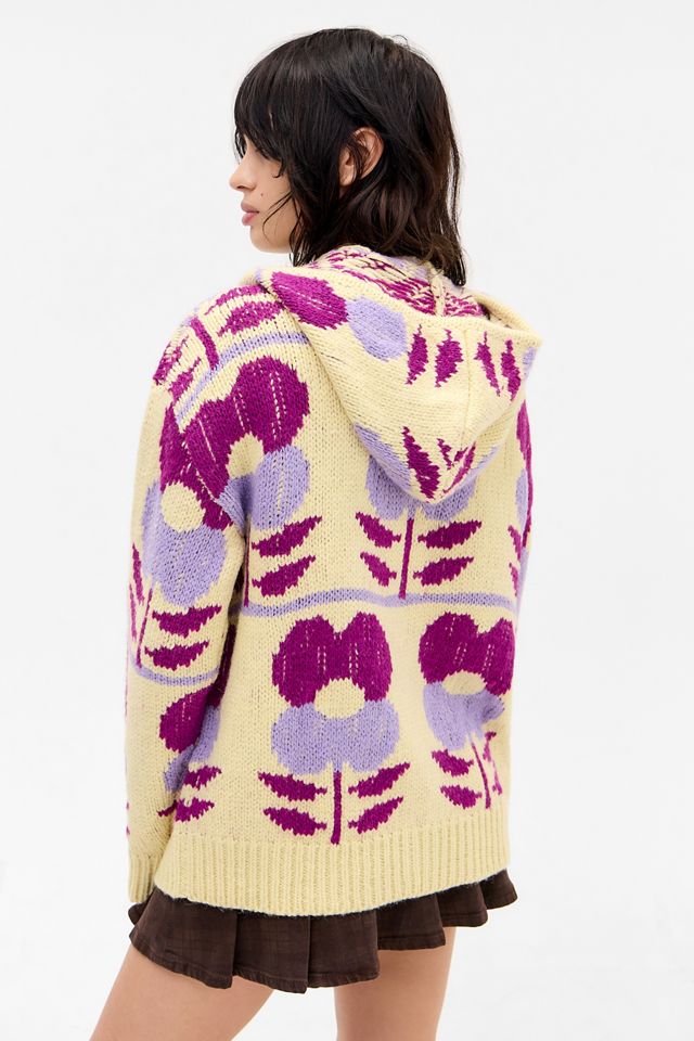 Kimchi Blue Floral Pattern Hoodie #4