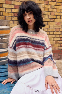iets frans... Monster Brushed Stripe Jumper Product Page