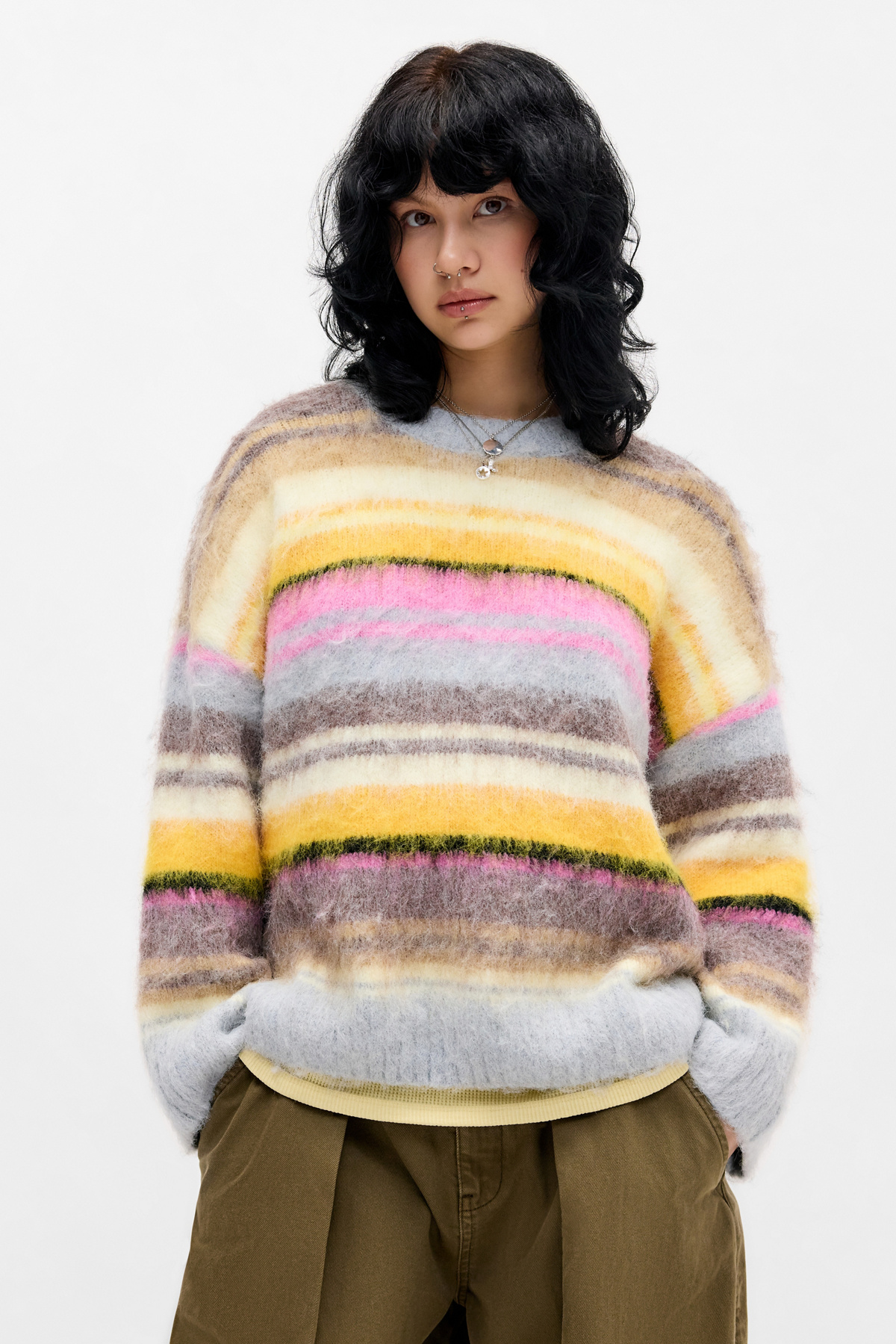 iets frans... Monster Brushed Stripe Jumper